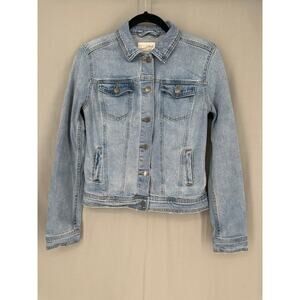 Universal Thread Denim Jacket Womens Small Light Wash Stretch Pockets Freeborn